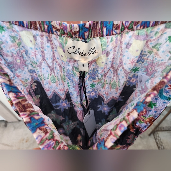 New SMALL fit XS ? women CLEOBELLA boho lounge pajama pants birds elastic waist - Picture 14 of 16